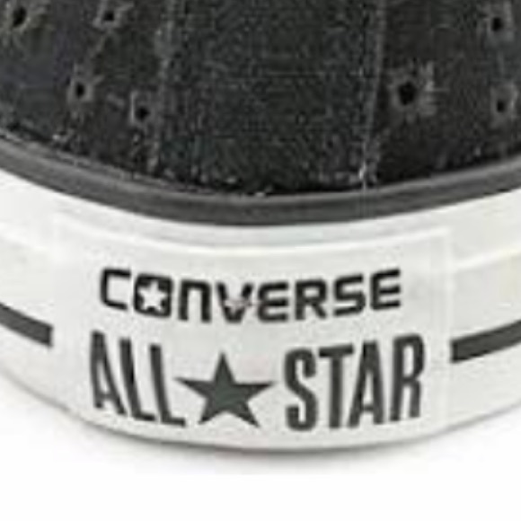 NWOT Eyelet Unique Black Super Cute Chuck Taylor Ox Converse - Picture 3 of 8